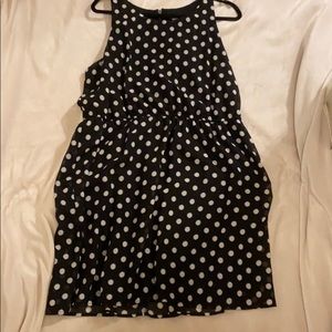 Black and white polka dot dress